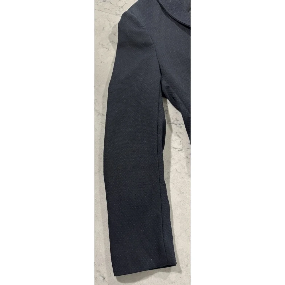 Zara Blazer Jacket Mens 42 Navy Blue Business Casual Quiet Luxury Sport Coat